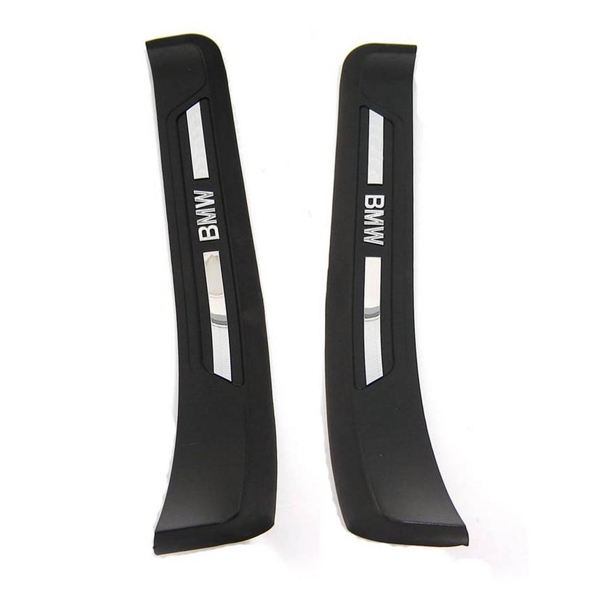 BMW Door Sill Plate Set Rear Driver and Passenger Side Genuine BMW 4132135KIT